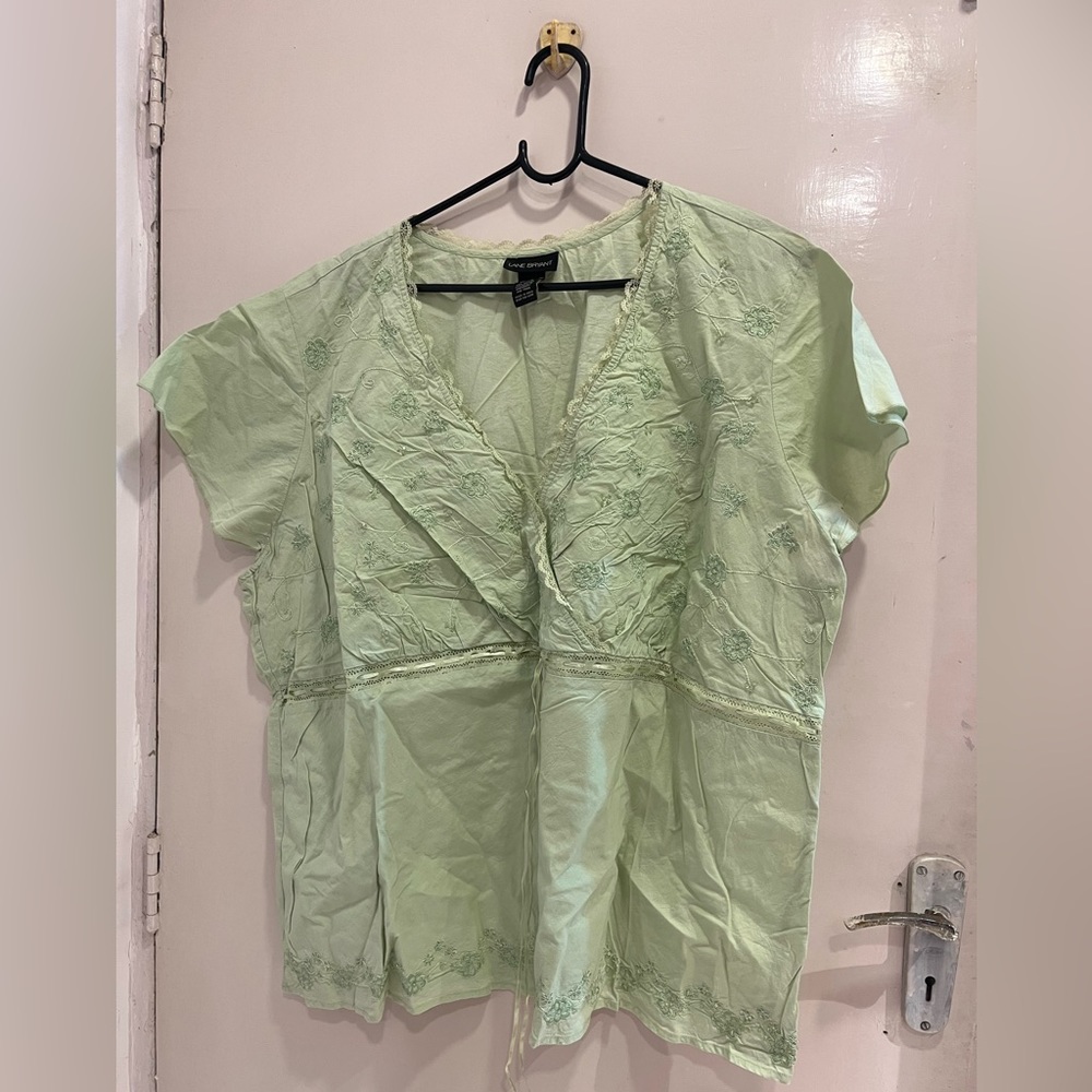 Green cotton top - Picture 4 of 5
